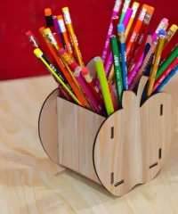 Apple shape pencil holder pen stand