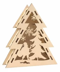 3D Herringbone christmas tree light box