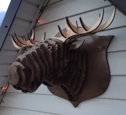 3D Wood Moose Head Wall Decor 3D Wood Moose Head Wall Decor