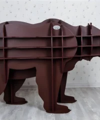 3D Wooden Bear Shelf for Kids Room