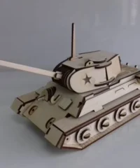 3D Wooden puzzle tank