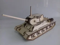 3D Wooden puzzle tank