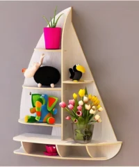 Boat Shaped Wall Mounted Shelf