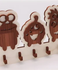 Cartoon Wall Key Holder with 5 Hooks
