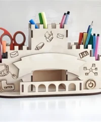 Castle Office Desk Pen Holder Organizer