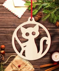 Cat christmas ball