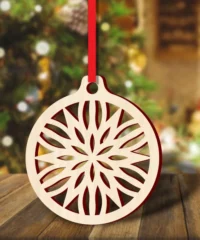 Christmas bauble with floral pattern