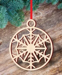 Christmas bauble with snowflake pattern