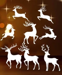 Christmas reindeer window stickers