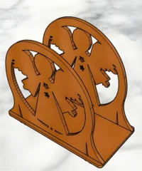 Christmas tree angel shaped napkin holder