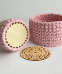 Crochet basket wooden base pattern