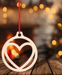Cut heart ball ornament