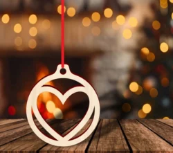 Cut heart ball ornament Cut heart ball ornament