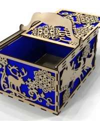 Decorative christmas treasure box with sliding lid