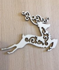 Decorative santa reindeer plywood toys for christmas