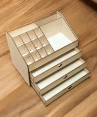 Desk storage box with drawers