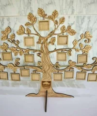 Family Tree Picture Frame Stand with Hanging Photos