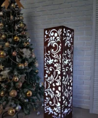 Floral design decorative floor lamp