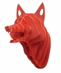 Fox head 3d wooden puzzle for wall decoration