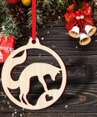 Fox love christmas ornament