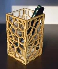 Geometric pencil holder