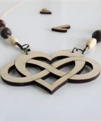 Infinity Love Wooden Necklace