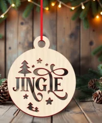 Jingle christmas bauble ornament