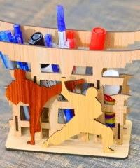 Karate pencil holder template pen stand