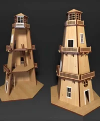 Lighthouse 3d wooden model puzzle kit