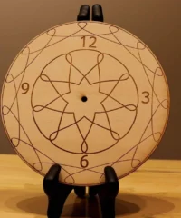 Lines on the dial engraved clock