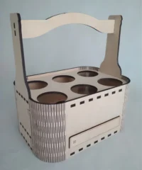 Living hinge box for 6 bottles of beer