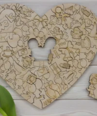 Love Heart Wooden Puzzle
