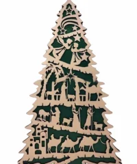 Nativity tree with stand