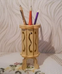 Octagonal Table Pencil Holder Stand