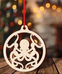 Octopus christmas ornament