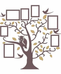 Owl On Tree Branch Family Photo Frame