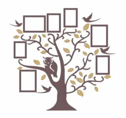 Owl On Tree Branch Family Photo Frame Owl On Tree Branch Family Photo Frame