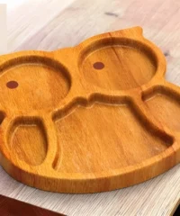 Owl Shaped Wooden Kids Plate