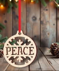 Peace christmas ornament vector