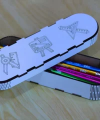 Pen holder template pencil case geometry box