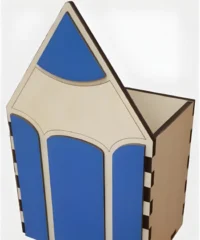 Pencil shaped pencil holder for desk