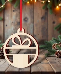 Personalised gift box bauble