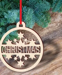 Personalized christmas bauble with stars