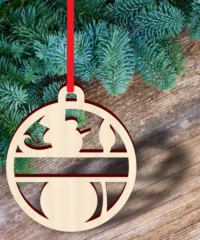 Personalized snowman bauble