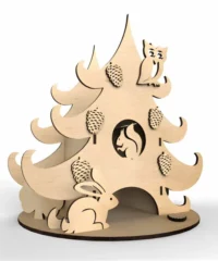 Pine cone tree shaped tea bag holder