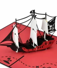 Pirate Ship 3D Pop Up Greeting Card