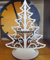 Plywood christmas tree napkin holder