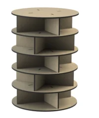 Rotating shoe rack tower