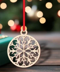 Round christmas tree ornament