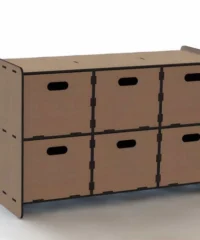 Six drawer dresser vector